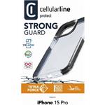 Cellularline Tetra Force Shock-Twist ultra ochranné puzdro pre Apple iPhone 15 Pro, 2 stupne ochrany, transparentné