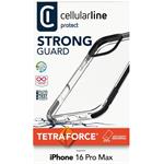 Cellularline Tetra Force Strong Guard ultra ochranné puzdro pre Apple iPhone 16 Pro Max, 2 stupne ochrany, priesvitný