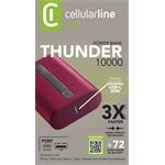 Cellularline Thunder powerbanka 10 000 mAh, červená