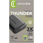 Cellularline Thunder powerbanka 10 000 mAh, čierna