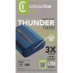 Cellularline Thunder powerbanka 10 000 mAh, modrá