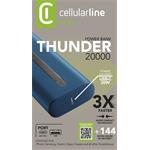 Cellularline Thunder powerbanka 20 000 mAh, modrá