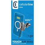 CellularLine Touch Air Mag Magnetický držiak do mriežky ventilácie s podporou MagSafe a bezdrôtovým nabíjaním, čierný