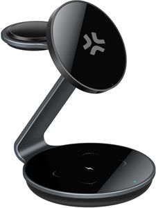 CELLY Bezdrôtová magnetická nabíjačka 3v1, 15 W, čierna