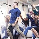 Celly Party reproduktor, bezdrôtový reproduktor s karaoke mikrofónom, čierny