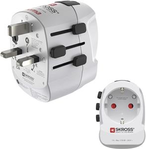 cestovný adaptér Pro Light AC 30PD, 3-pól, globálny, USB-A/USB-C 30W