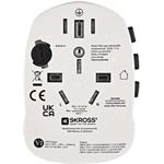 Cestovný univerzálny adaptér do zahraničia (USA, Ázia, Afrika), 1×USB-C, 1×USB-A