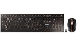 CHERRY set klávesnice + myš DW 9100 SLIM/ bezdrôtový/ USB/ čierny/ CZ+SK layout