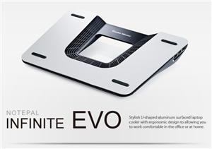 Chladiaca podložka Cooler Master NotePal Infinite EVO - Silver pod notebook