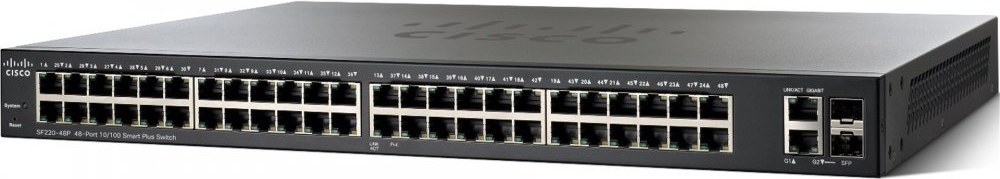 Cisco SF220-48P-K9-EU, 48xFE, PoE