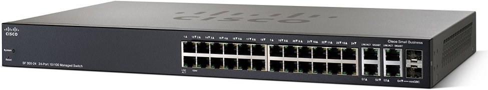 Cisco SF300-24, 24xFE, 2xSFP