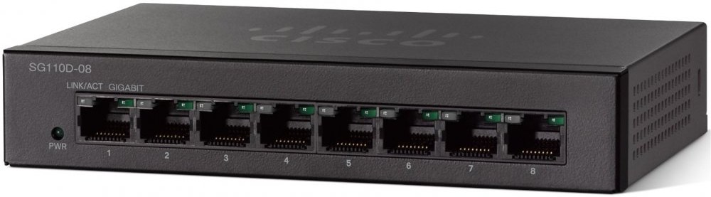 Cisco SG110D-08, 8-Port Gigabit Desktop Switch