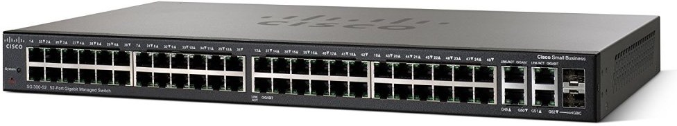 Cisco SG300-52, 50xGigabit + 2x SFP Switch