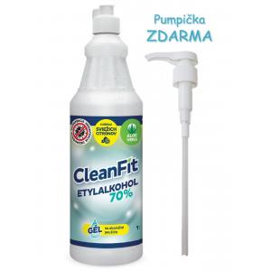 Citrus gél Cleanfit na ruky 70% obsah 1l+ pumpička ZDARMA