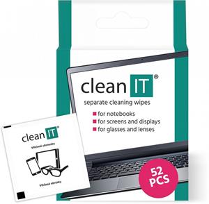 Clean IT čistiace utierky mokré, 52 ks (CL-150)