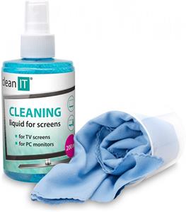 Clean IT čistiaci roztok na obrazovky s utierkou, 200ml