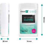 Clean IT MINI, vlhčené čistiace utierky, 100 ks
