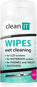 Clean IT vlhčené čistiace utierky na LCD, 100 ks (CL-140)