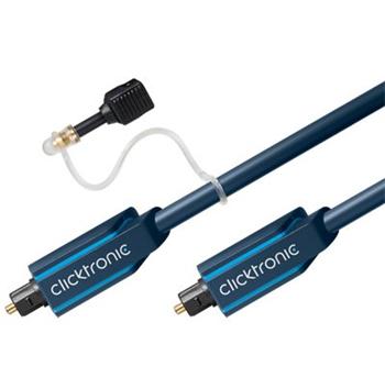 ClickTronic HQ optický kábel Toslink M/M, prepojovací 15,0m modrý