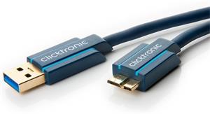 ClickTronic kábel USB 3.0 na micro USB 3.0 M/M, prepojovací, 3,0m