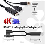 Club3D adapter, HDMI - DisplayPort, M/F