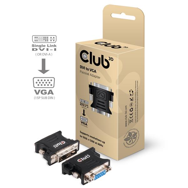 Club3D DVI-VGA redukcia M/F. adaptér