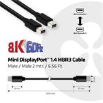 Club3D Mini DisplayPort 1.4 HBR3 M/M 8K60Hz kábel 2 m