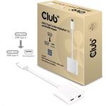 Club3D, USB-C/Mini DP 1.2, PD 60W, M/F, 018m, čierna