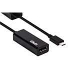 Club3D USB3.1C-DisplayPort1.2 video prevodník M/F, adaptér