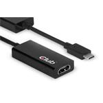 Club3D USB3.1C-HDMI2.0 video prevodník M/F, adaptér