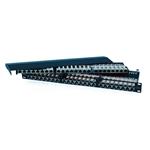 CNS patch panel 48port Cat5e, FTP, blok 110, vyväz. lišta, 1U čierny