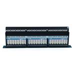 CNS patch panel 48port Cat5e, FTP, blok 110, vyväz. lišta, 1U čierny