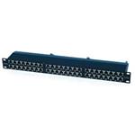 CNS patch panel 48port Cat5e, FTP, blok 110, vyväz. lišta, 1U čierny