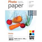 ColorWay A6 fotopapier, 190g/m2, matný, 50ks
