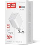ColorWay AC nabíjačka GaN Mini 30W PD Port PPS USB-C, biela