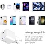 ColorWay AC nabíjačka GaN Mini 30W PD Port PPS USB-C + kábel Type-C, biela