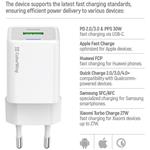 ColorWay AC nabíjačka GaN Mini 30W PD Port PPS USB (Type-C PD + USB QC4.0), s káblom Type-C, biela