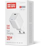 ColorWay AC nabíjačka GaN Mini 35W PD Port PPS USB-C, biela