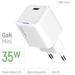 ColorWay AC nabíjačka GaN Mini 35W PD Port PPS USB-C, biela