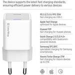 ColorWay AC nabíjačka GaN Mini 35W PD Port PPS USB-C, kábel Type-C, biela