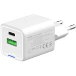 ColorWay AC nabíjačka GaN Mini 35W PD Port PPS USB (Type-C PD + USB QC4.0), biela