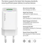 ColorWay AC nabíjačka GaN Mini 35W PD Port PPS USB (Type-C PD + USB QC4.0), kábel Type-C, biela