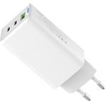 ColorWay AC nabíjačka GaN Mini 65W PD Port PPS USB (USB-2C1A), biela