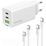 ColorWay AC nabíjačka GaN Mini 65W PD Port PPS USB (USB-2C1A) káble Type-C & Lightning