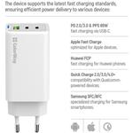 ColorWay AC nabíjačka GaN Mini 65W PD Port PPS USB (USB-2C1A) káble Type-C & Lightning