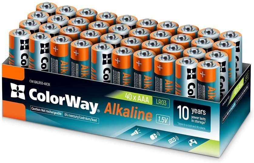 ColorWay Alkaline Power AAA, 40ks, box