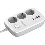 ColorWay CW-CHE34PDW, 65W, predlžovací prívod, 3 zásuvky, 4× USB, 2 m