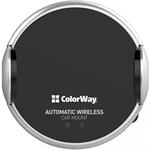 ColorWay držiak do auta so zabudovanou bezdrôtovou nabíjačkou 2 AutoSense 15W, čierny