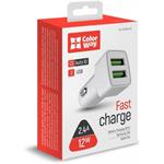 ColorWay Fast charge, nabíjačka do 12W, biela