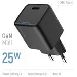 ColorWay GaN Mini AC nabíjačka, 25W, PD Port, PPS, USB-C, čierna